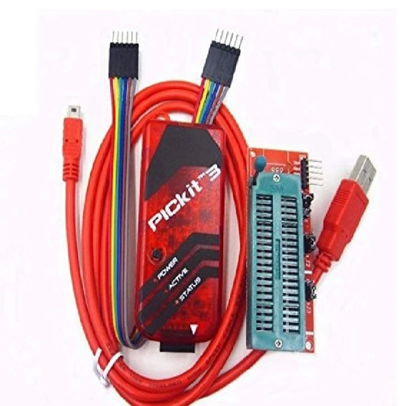 PICKIT3 Programmer + PIC ICD2 PIC Kit 2/3 Programming Adapter Universal Programmer Seat FZ0508