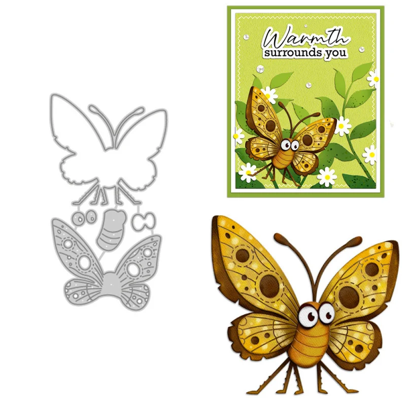 Insect-Shaped Carbon Steel Cutting Dies For Scrapbooking, Card Making, Handmade Paper Art, Metal Embossing Die