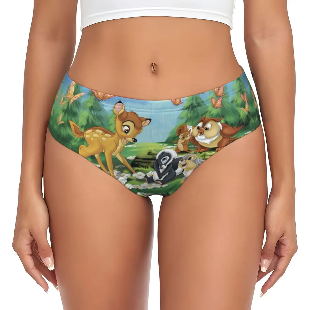 Maßgefertigte Damen B-Bambies Slips Weibliche Stretch Bambi Thumper Wendy Blumen-Unterwäsche Unterhosen