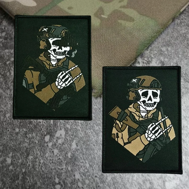 'AK Dead Doomer' Morale Badge TFD BCS FOG Tactical Patch on Backpack Military Army Task Force Doomer Printed Hook&Loop Patches