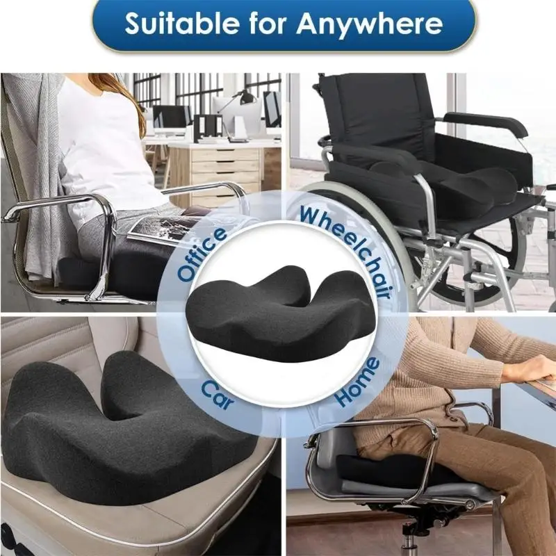 

Thickened Pressure Relief Sitting Pillow Removable Washable Cover for Sedentary Work Driving Comfort D7YA