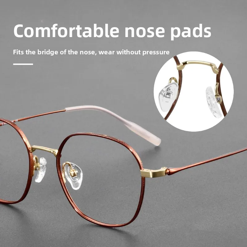 KJDCHD Classic Fashion Business Versatile Prescription Glasses Blue Light Blocking Titanium Temple Progressive Myopia Eyewear
