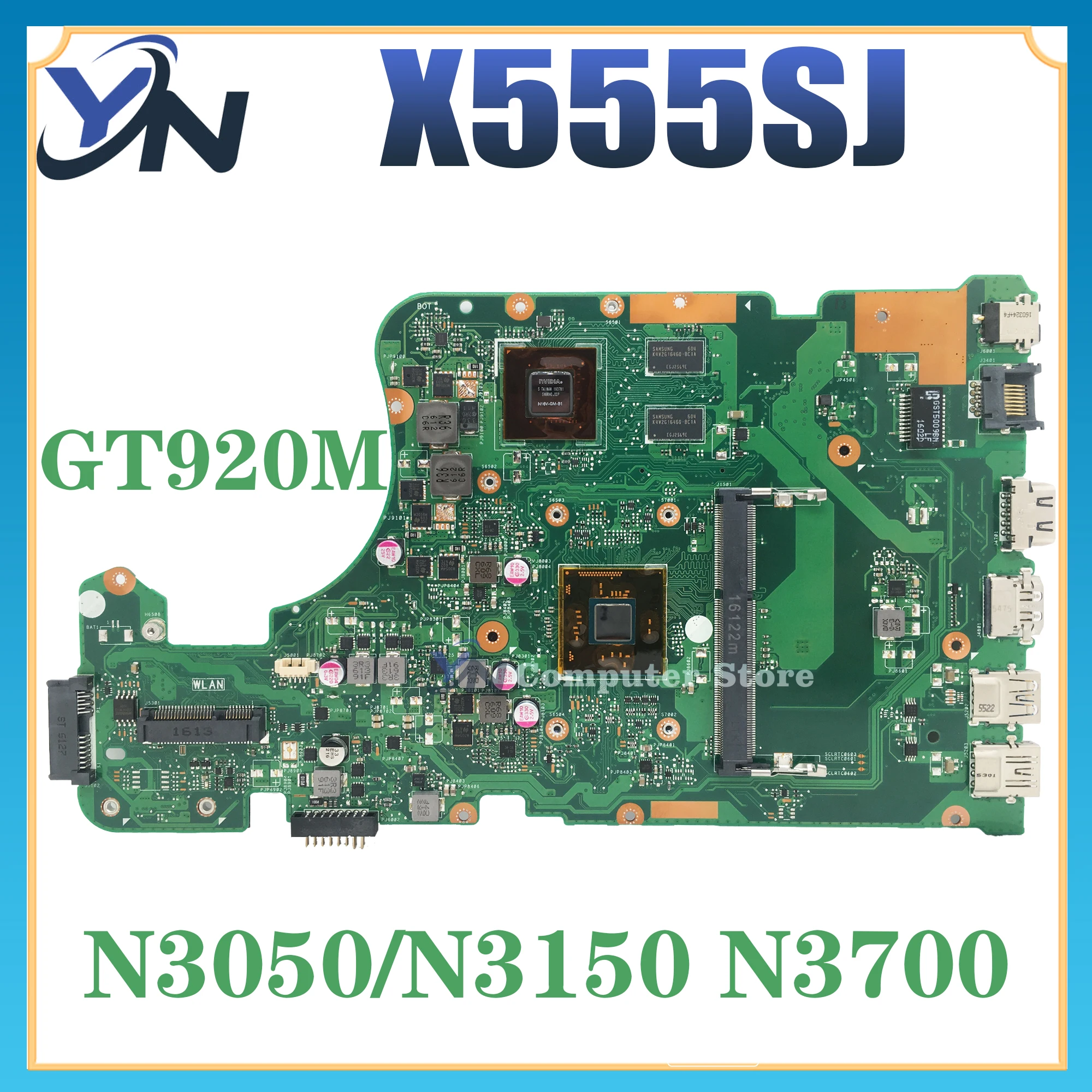 Notebook x555sj n3700/n3050 gt920m Mainboard für Asus k555sj k555s x555 a555s Laptop Motherboard 4 Kerne Mainboard Test 100% ok