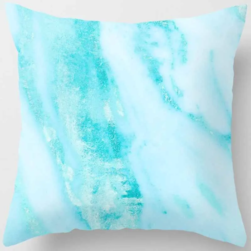 Fashion Different  Mix  Colors Marble Pattern Pillow Covers Short Plush High Quality Square Thick Pillow Case Covers