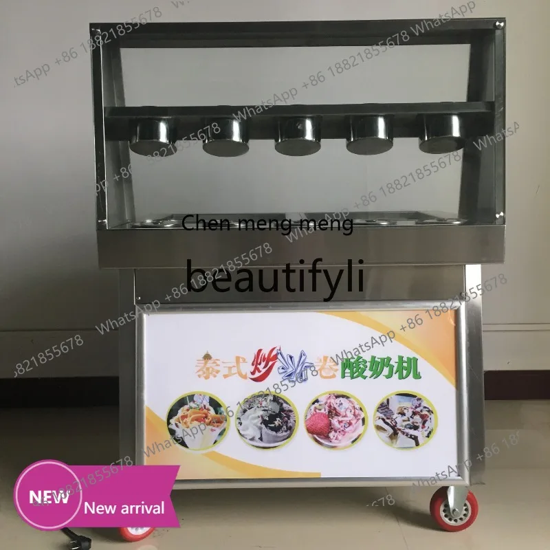 

X Luxury Double-Sided Double-Pressure Ice Cream Fryer Commercial Ice Cream Fryer Thai Style Ice Cream RollX
