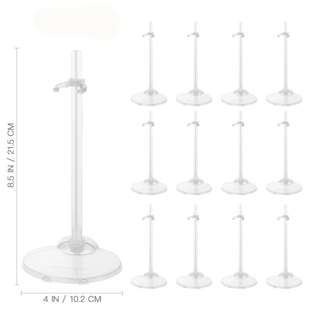 5Pcs Doll Holding Stands Transparent Supports Display Racks