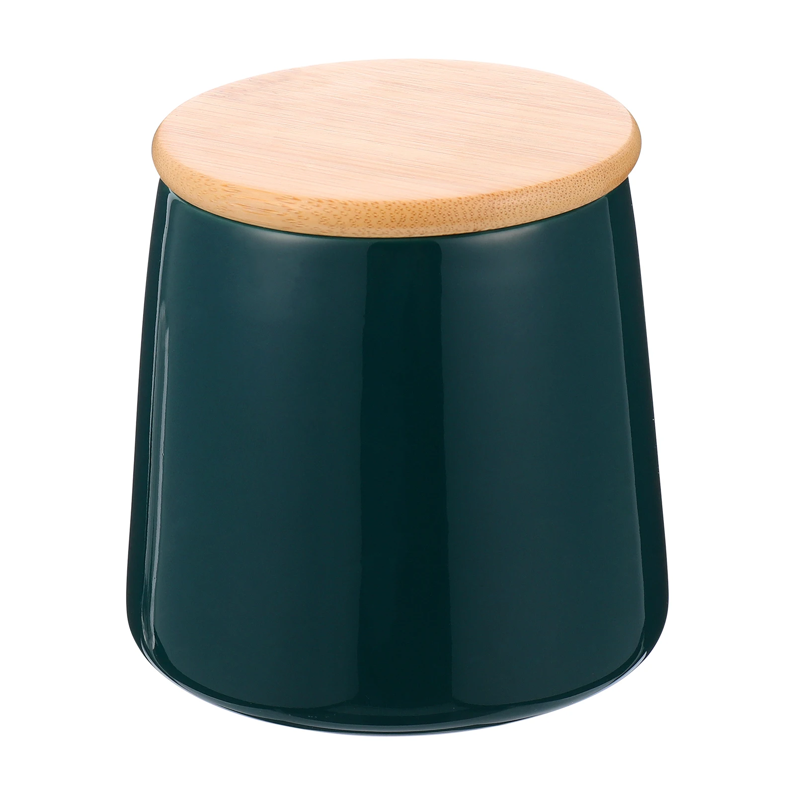 

Ceramic Bamboo Sealed Canister Kitchen Storage Tank Proper Size Easy Hold Dry Food Container Sugar Jar Pepper Holder Storage