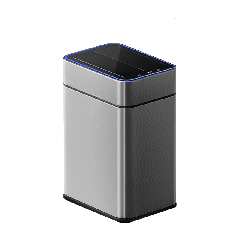 Automatic Microcrystalline Panel Wastebasket Stainles Steel Garbage Can 15L 20L Smart Trash Can Two-way Sensor Dustbin Kitchen