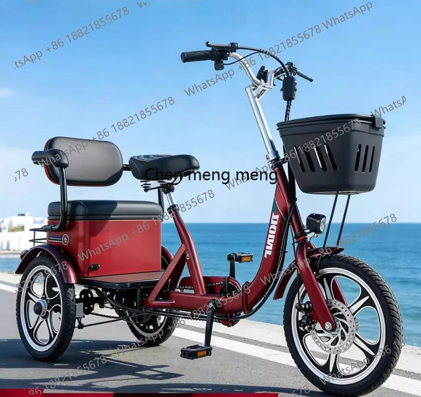 Electric tricycle small household elderly scooter the elderly help double single seat