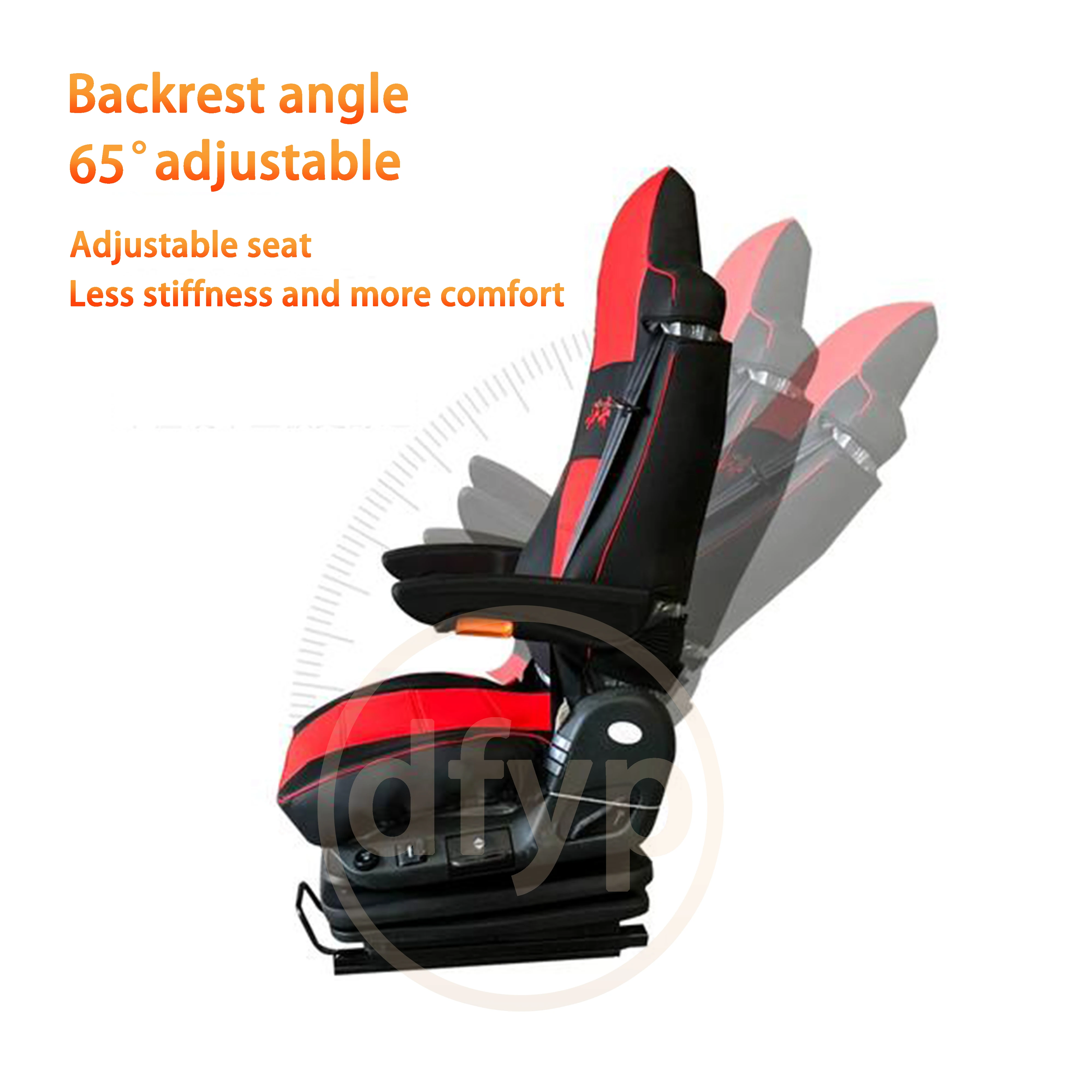 Super Soft Aero Style Airbag Driver's Seat For Heavy Duty Dongfeng And Jiefang Trucks Universal Fit New Condition