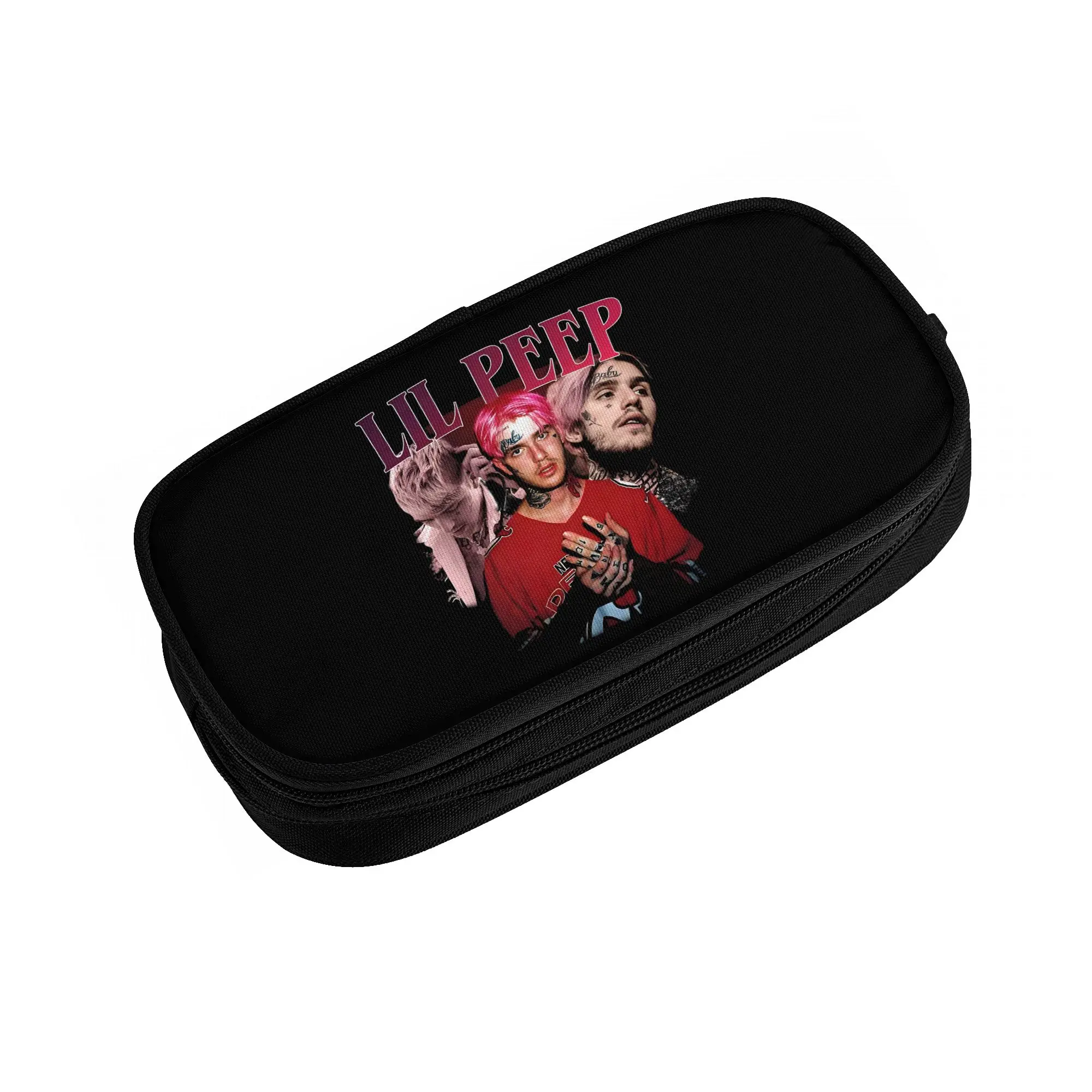 Kawaii Rapper Lil Peep Swedish American  Pencil Case for Boys Girls  Large Storage Pen Box Bag Stationery
