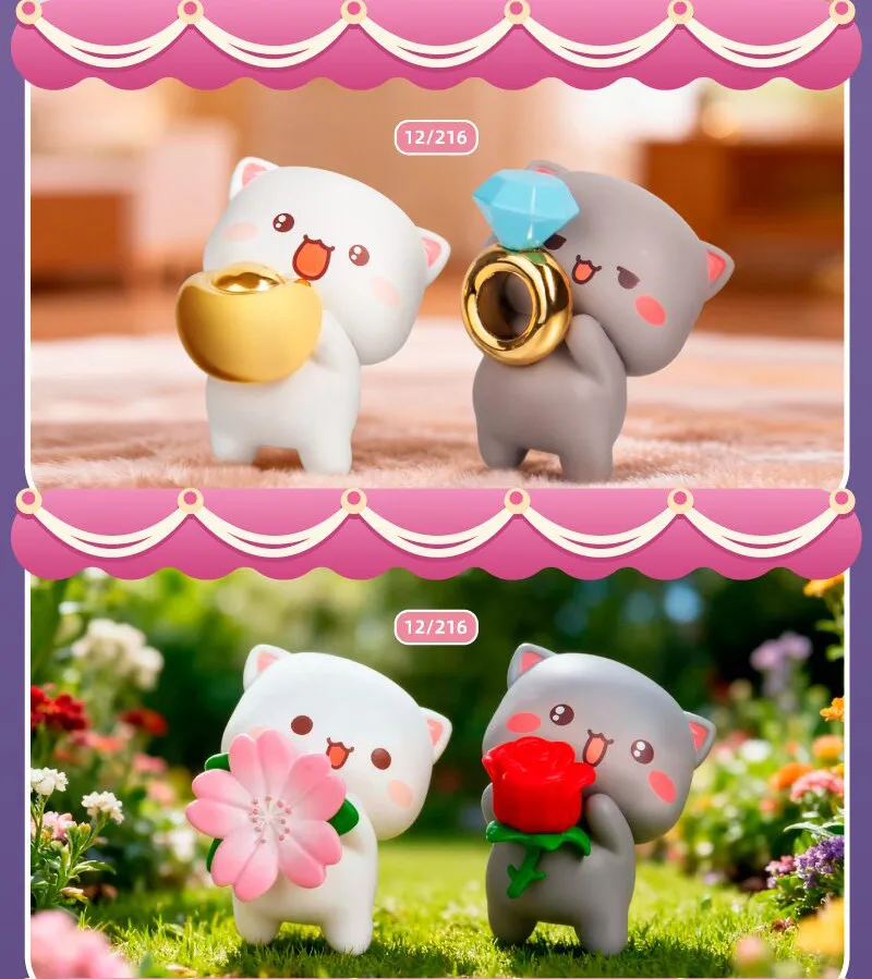 

Оригинальная коллекционная мини-фигурка Peach Cat Goma Sweet Mini Universe Trendy Blind Box, милый миниатюрный коллекционный сюрприз-бокс, игрушка для декора рабочего стола, подарок