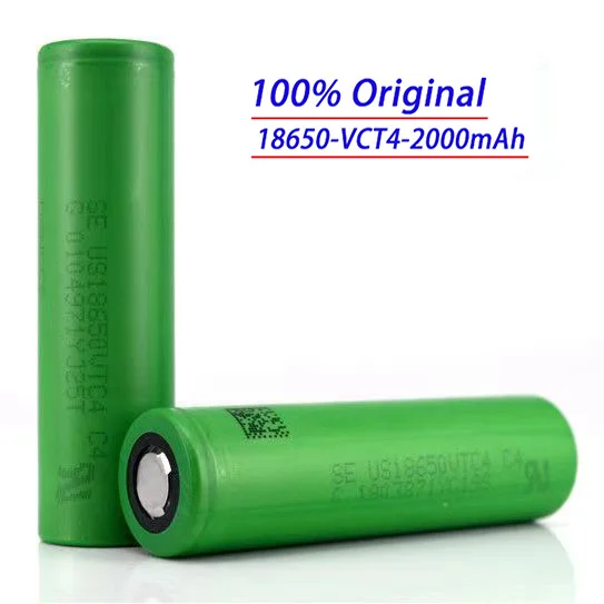 

100% New Original 3.7V 2000mAh Li Ion Rechargeable 18650 Battery for US18650 VCT4 20A 2000mah for Sony Toys Tools Flashlight