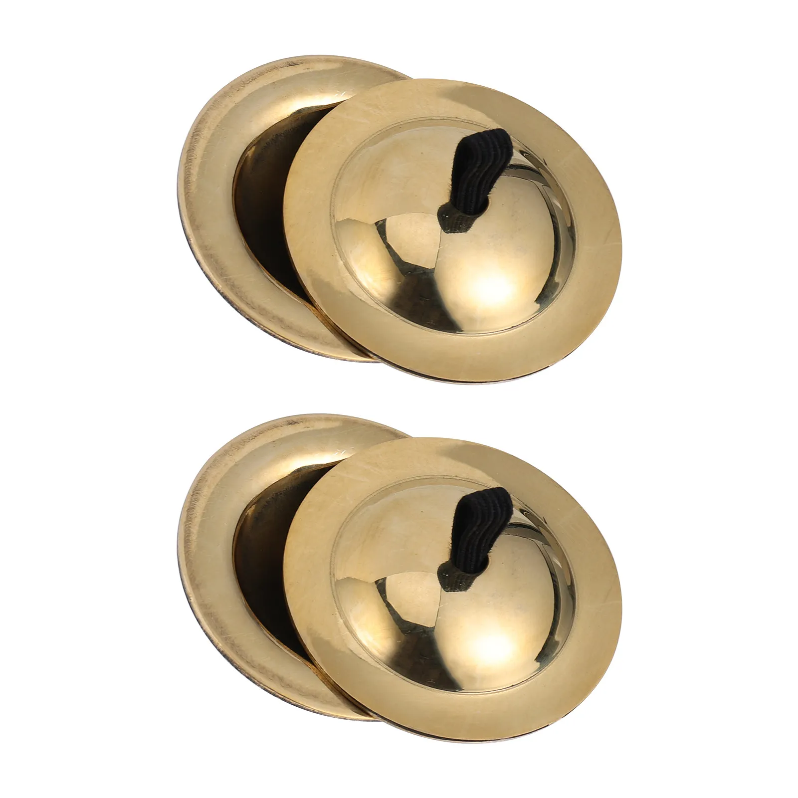 2Pairs Copper Finger Cymbals Mini Small Musical Instrument for Kids Dance Party Belly Dancing Crisp Melody Children's Rhythm - view 5