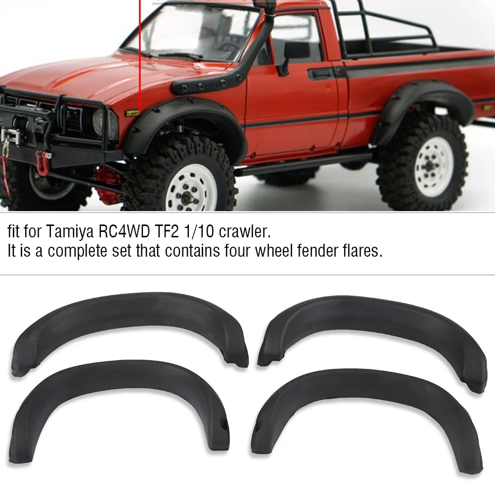 Crawler   RC   Set RC Car Rubber Wheels  Flares for Tamiya TF2 1/10 Scale Remote Control Crawler