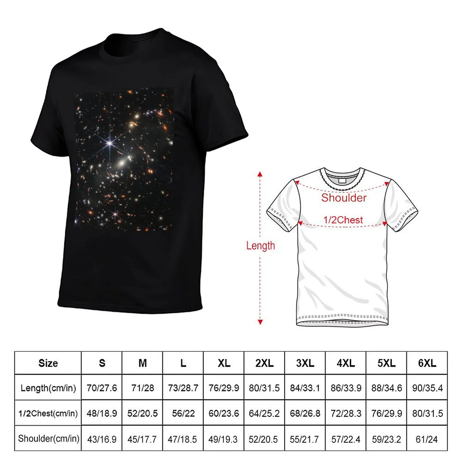 James Webb Space Telescope First Deep Field Image: Galaxy cluster SMACS 0723. T-Shirt aesthetic clothes Short sleeve tee men