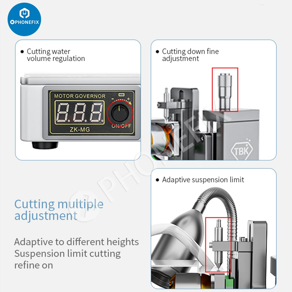 TBK-918 TBK 918A Intelligent Cutting Grinding Machine Cutting Curved Screen Back Glass Polishing IC Grinder For iPhone Huawei