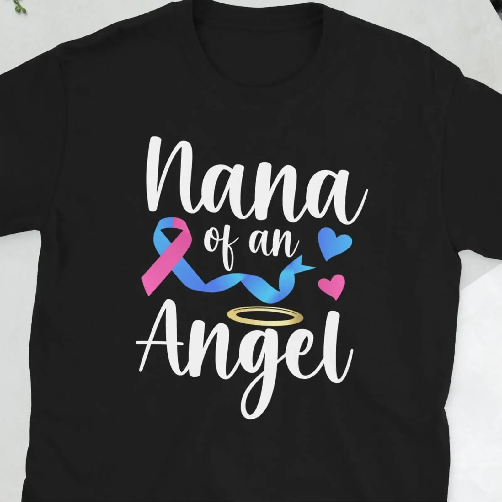 Angel Nana T Shirt Pregnancy And Infant Loss Awareness s Of An Grandma  vintage Washed Stylish fashion graphic Stretched