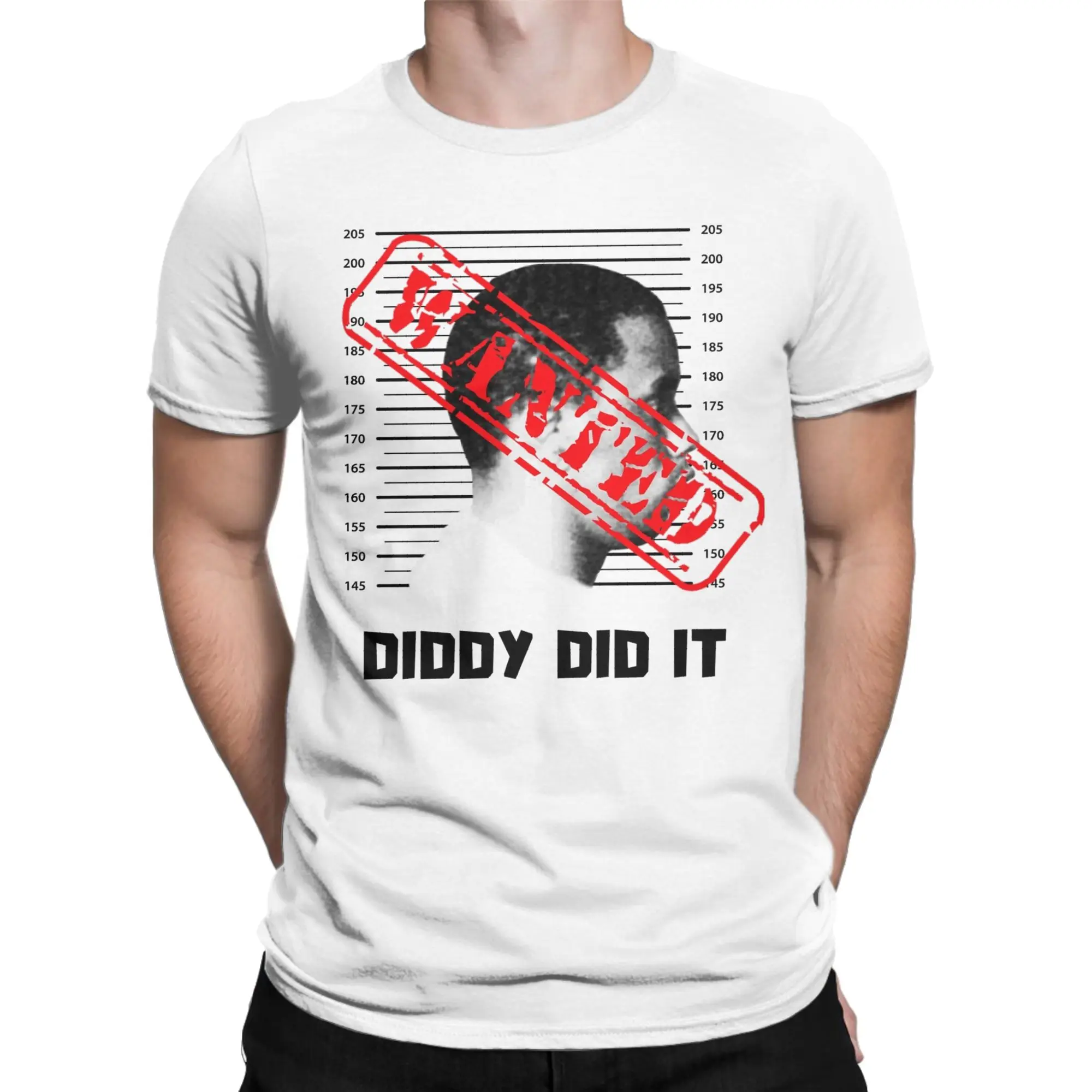 Vintage Diddy Did It T-Shirt Men O Neck Pure Cotton T Shirt  Short Sleeve Tees Plus Size Tops