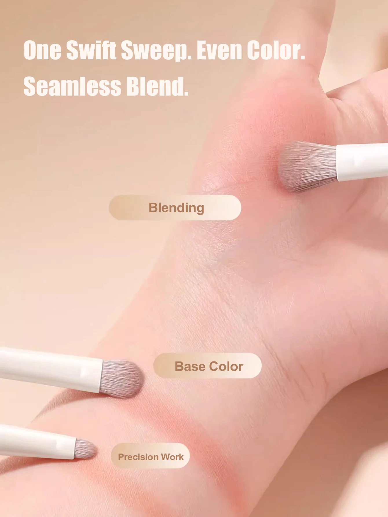 初心者とプロ向けの7ピースメイクブラシセット - オールインワンのファンデーション、アイシャドウ、チーク、コントゥアブラシ