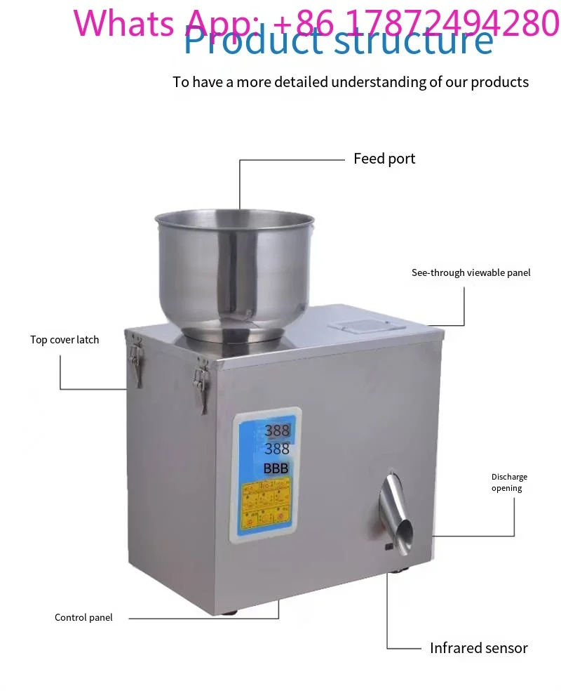 WF-FZ 200g Of Skittles Chocolate Bean Weighing Filling Machine Clothing Button Nut Pellet Filling Machine