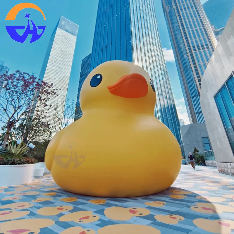 Custom Giant Yellow Inflatable Duck Model Outdoor Shopping Mall Theme Event Advertising Scene Decoration Prop