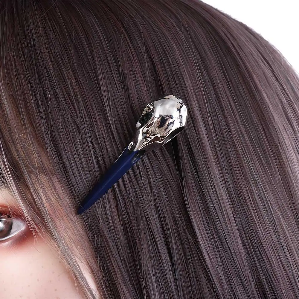 Skeleton Punk Headwear New Headdress Gothic Hair Clips Skull Hair Clips Women Duckbill Clips Animal Skull Hairpins Crow Head