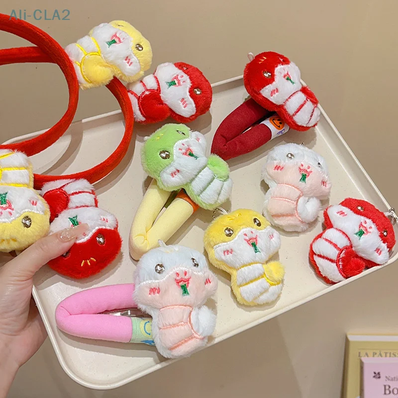 中国の新年の豪華なヘッドバンド,漫画のカワイイヘアピン,クリエイティブなスネークペンダント,ヘアアクセサリー,ファッションギフト