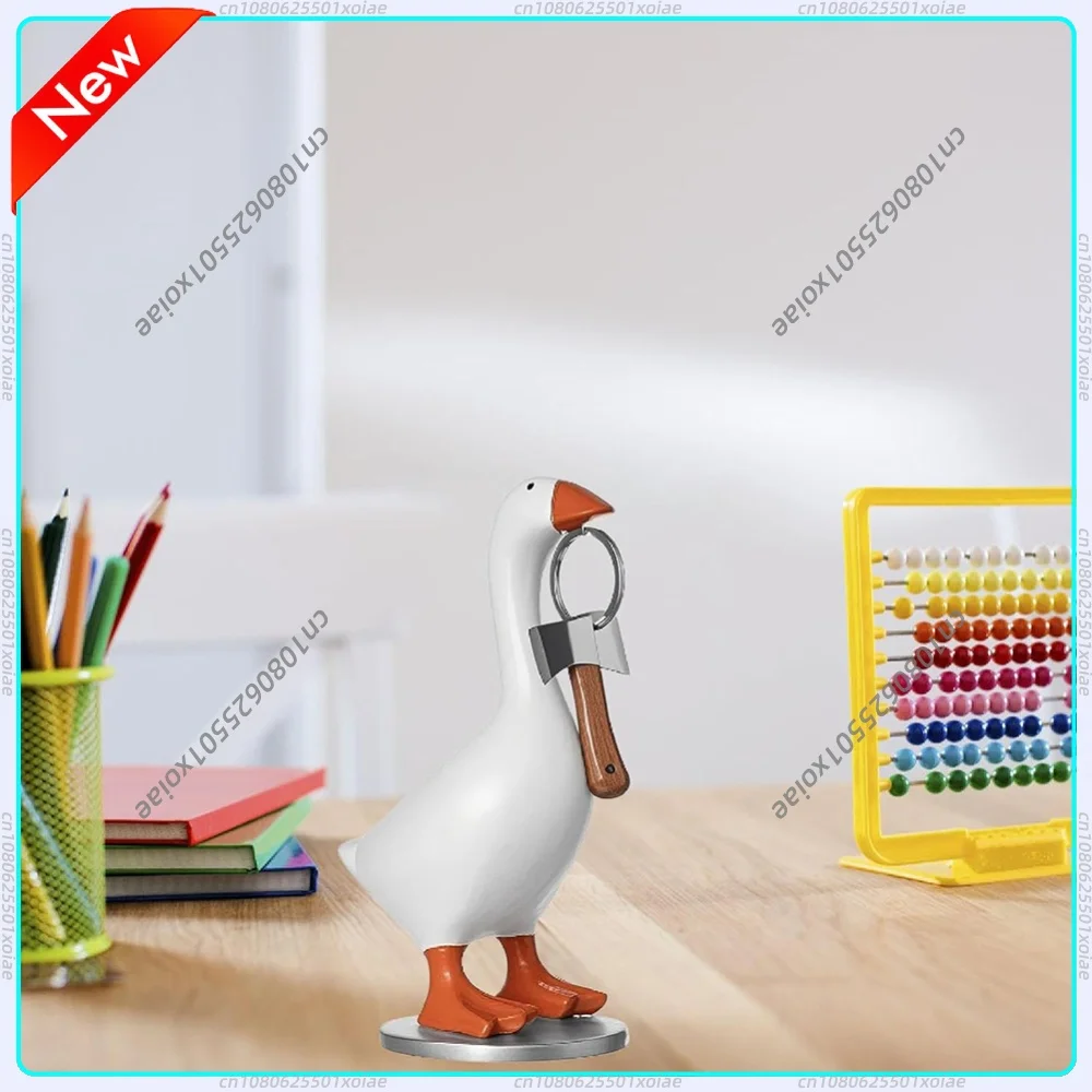 Kawaii Magnetic Silly Goose Figurine Resin Goose Duck Statue Sculpture Funny Office Desk Decor Housewarming Gifts for Women Men
