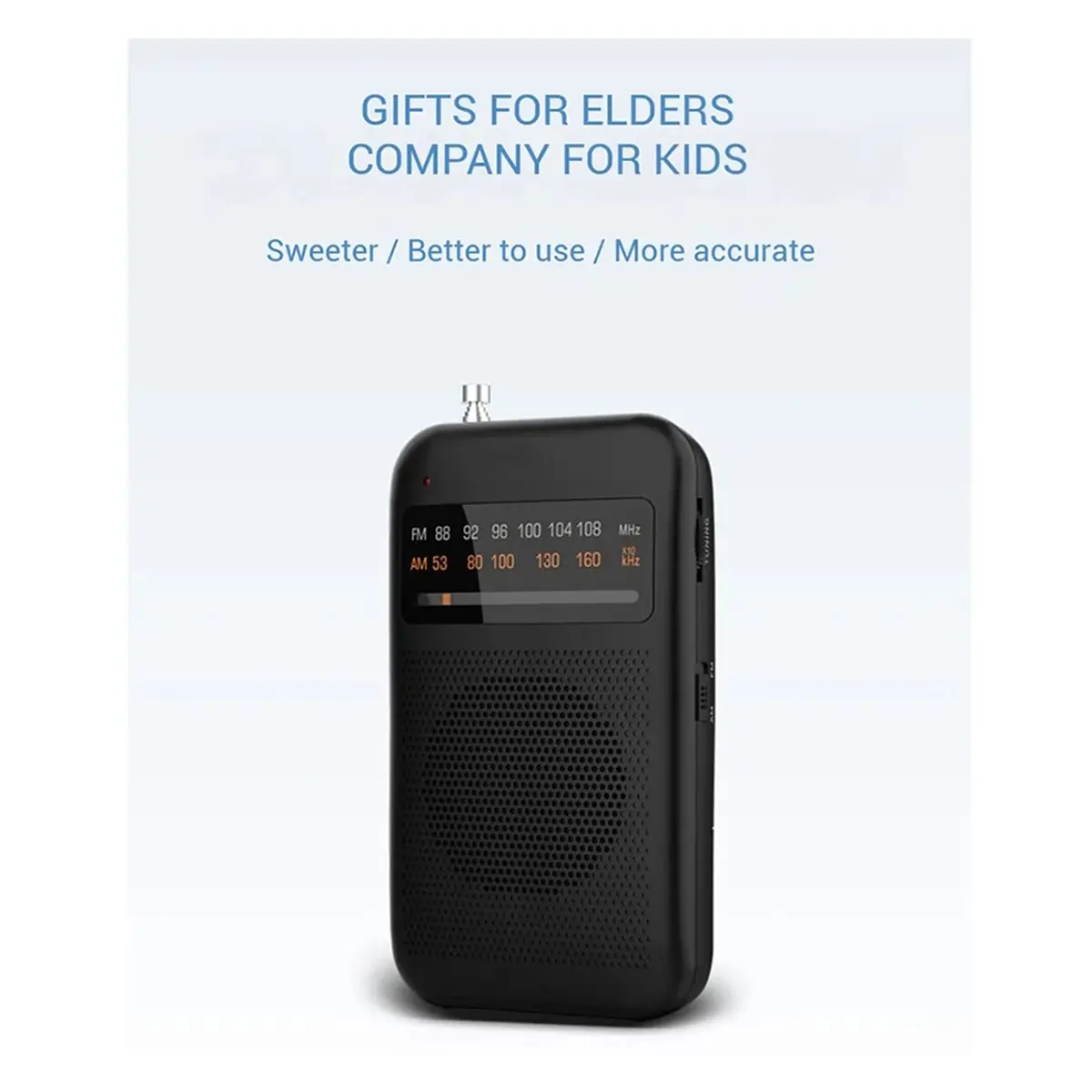 TAR1368 Portable Radio Entertainment Small for Pocket Broadcasting FM AM Radio for Elderly Long Endurance