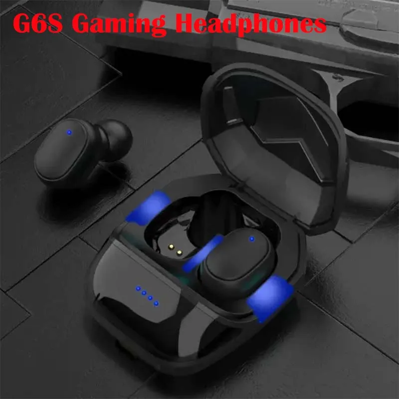 G6S TWS Wireless Headphones 3D Stereo Bluetooth 5.1 Gaming Earphones LED Display Headset with Mic Waterproof Sports Earburds