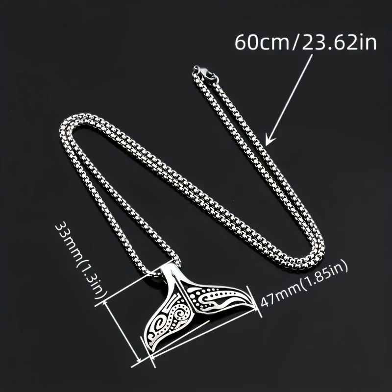 Unique Whale Tail Design Pendant - Add a Stylish Touch to Your Look!
