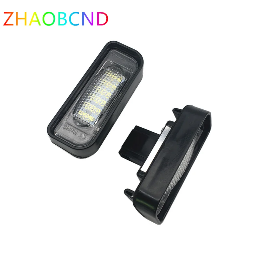 2PCS 6500K White 18SMD Led License Plate Light No Error For Mercedes Benz W220 S Class S320 S350 S500 S55 S600 S65 1999-2005