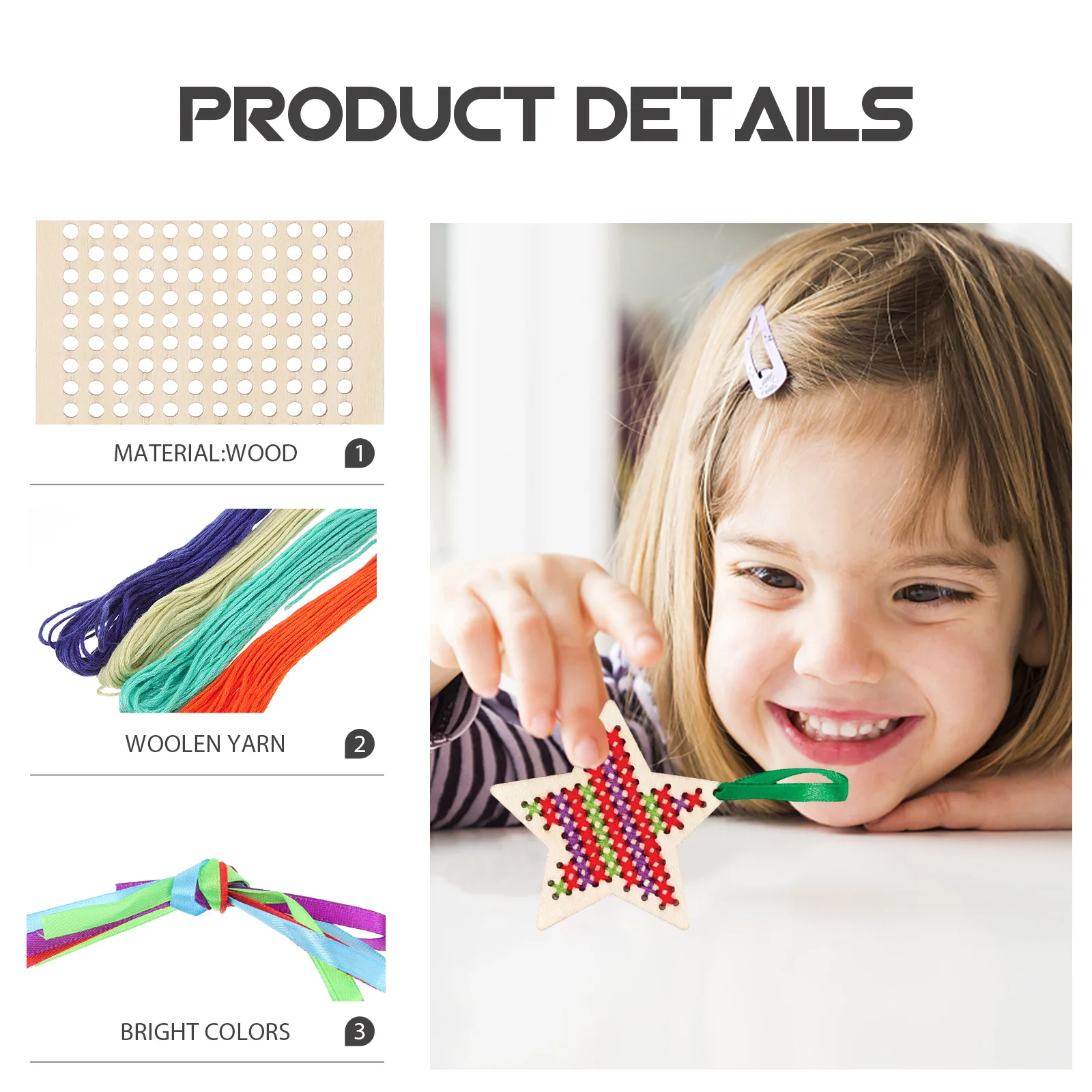 1 set 1 Set Wooden Bookmark Kit Diy Unfinished Hollow-Out Bookmarks For Kids Students Handmade Craft Reading Accessories