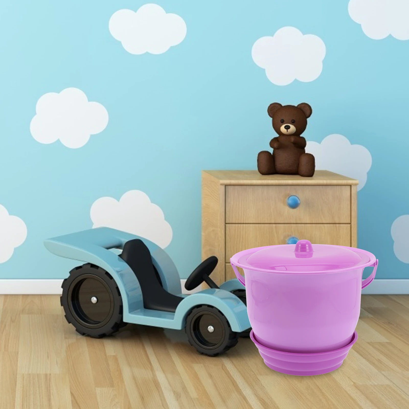 

Plastic Children Chamber Pot Kids Pee Unisex Spittoon Urinal Durable Portable Easy Clean Hospital Patient Utility Bright Color