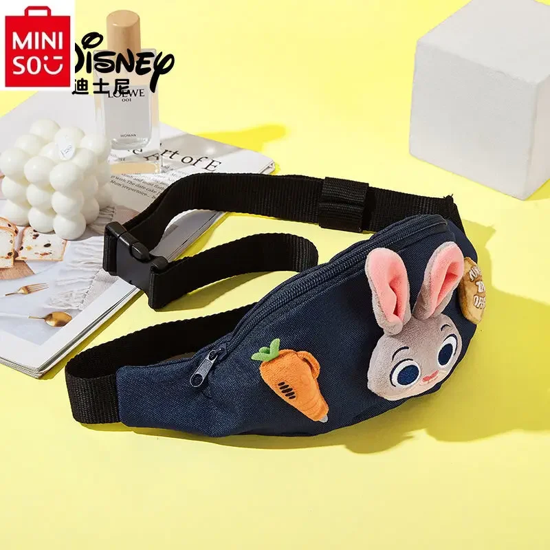 MINISO Disney Judy Rabbit Student Waist Bag Cute Cartoon Spersonalizowana wielofunkcyjna torba na telefon z przekątną krzyżową