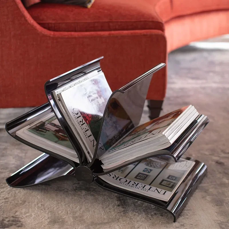 Modern simple vertical, magazine rack, living room floor bookshelf, storage rack, book shelf