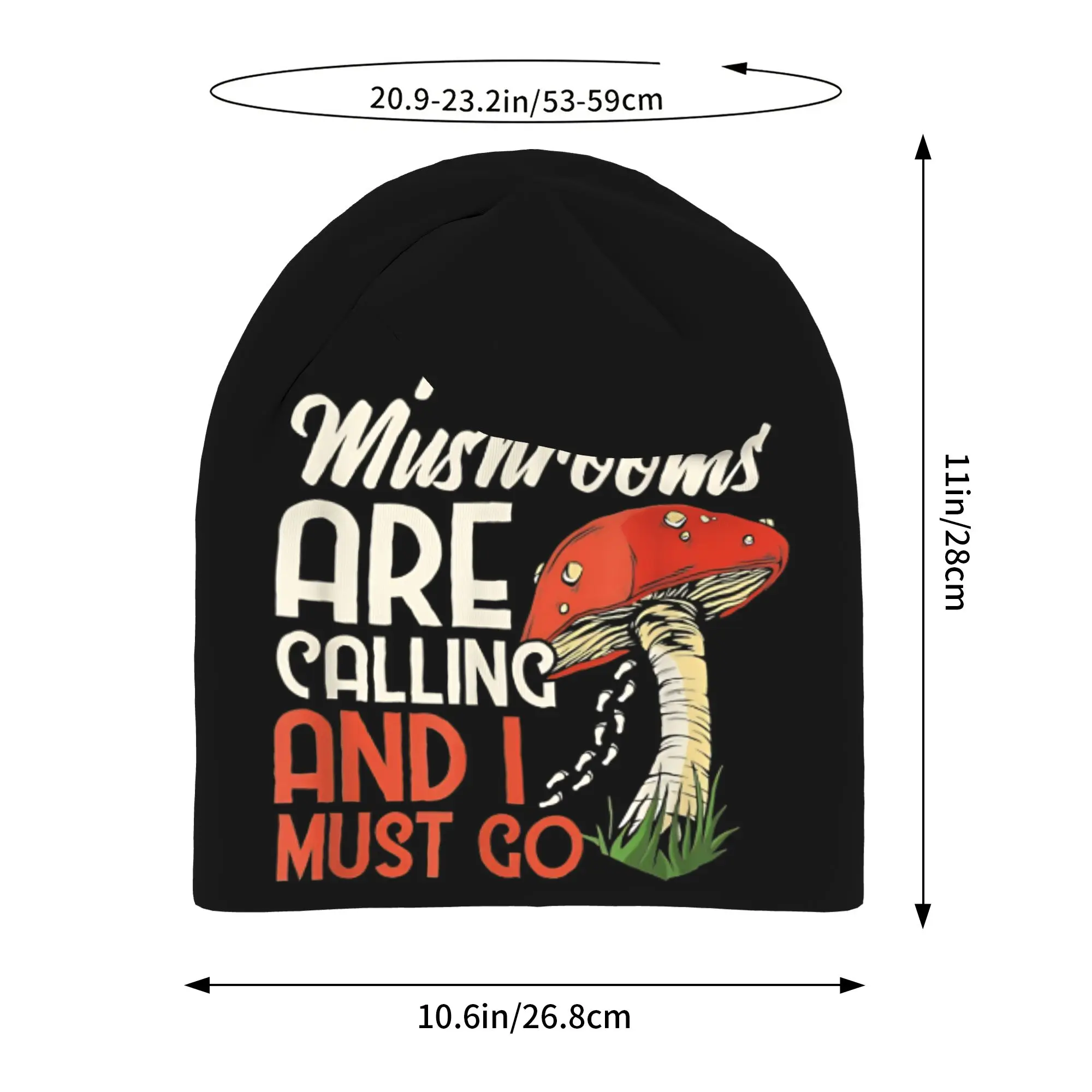 Mushrooms Are Calling Beanie Cap for Men Women Streetwear  Cooling Skull Cap Sweat Wicking for Running