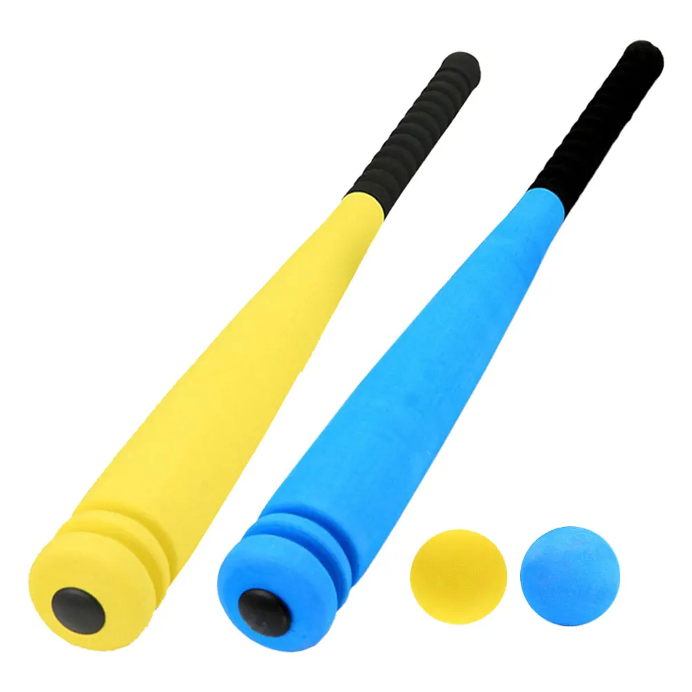 2 conjuntos de bolas de taco de beisebol infantil e brinquedo de morcegos para equipamentos de treinamento bolas de beisebol de espuma
