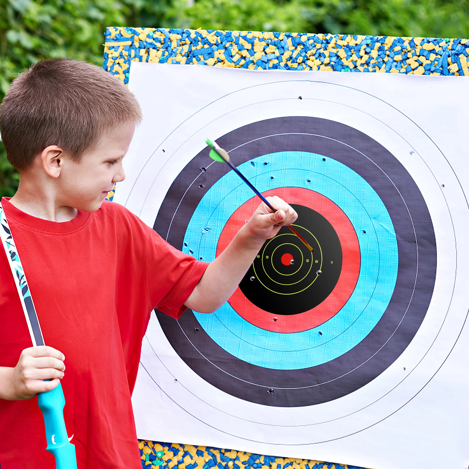 25 pcs Aiming Stickers Fluorescent Self-Adhesive Splatter Paper For Arrow Sports Practice Targets Round Replacement Spot