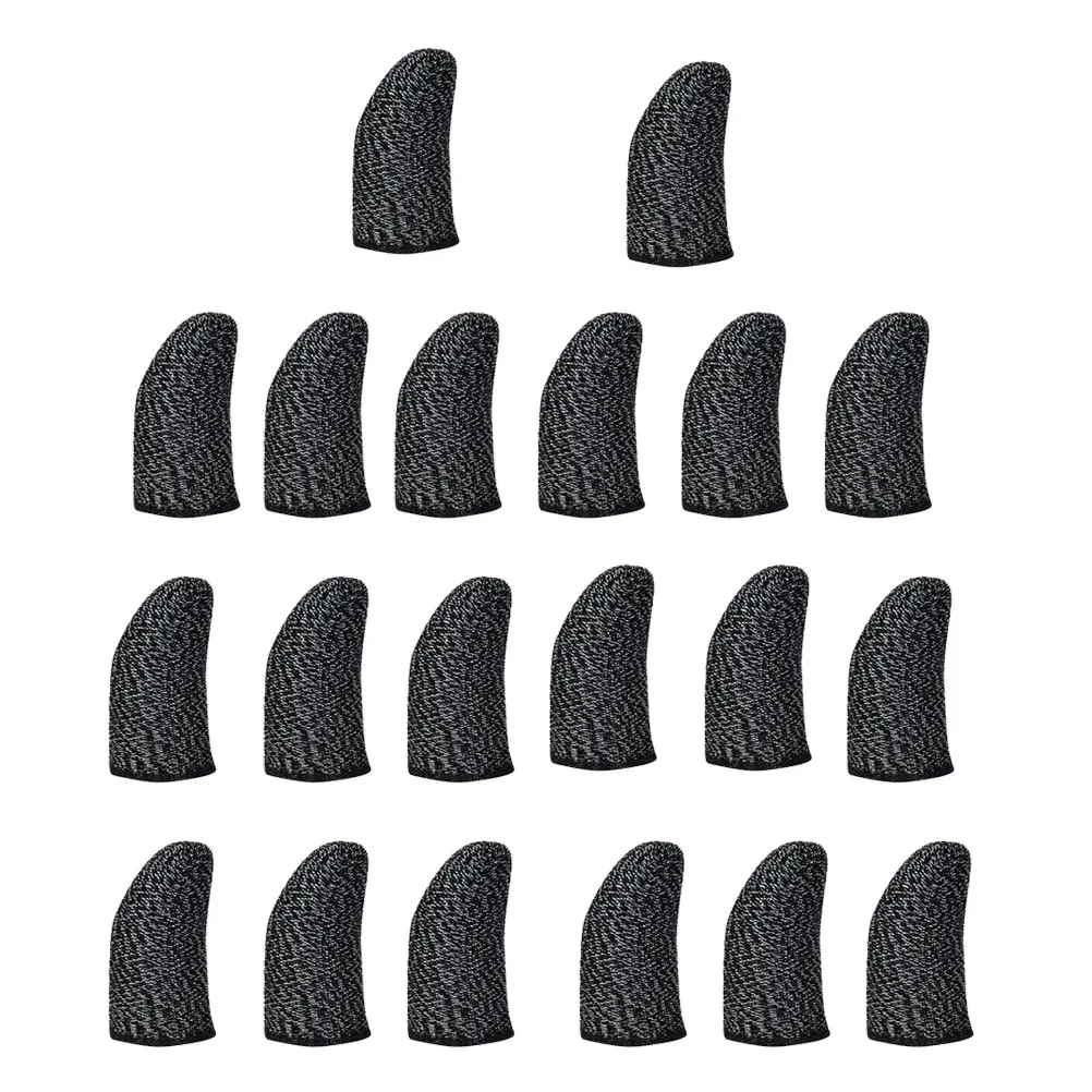 

20 pcs Non slip Finger Cots Thin Nylon Gaming Control Touch Screen Mobile Sweat Proof Anti fingerprint Gaming Thumb Sleeve