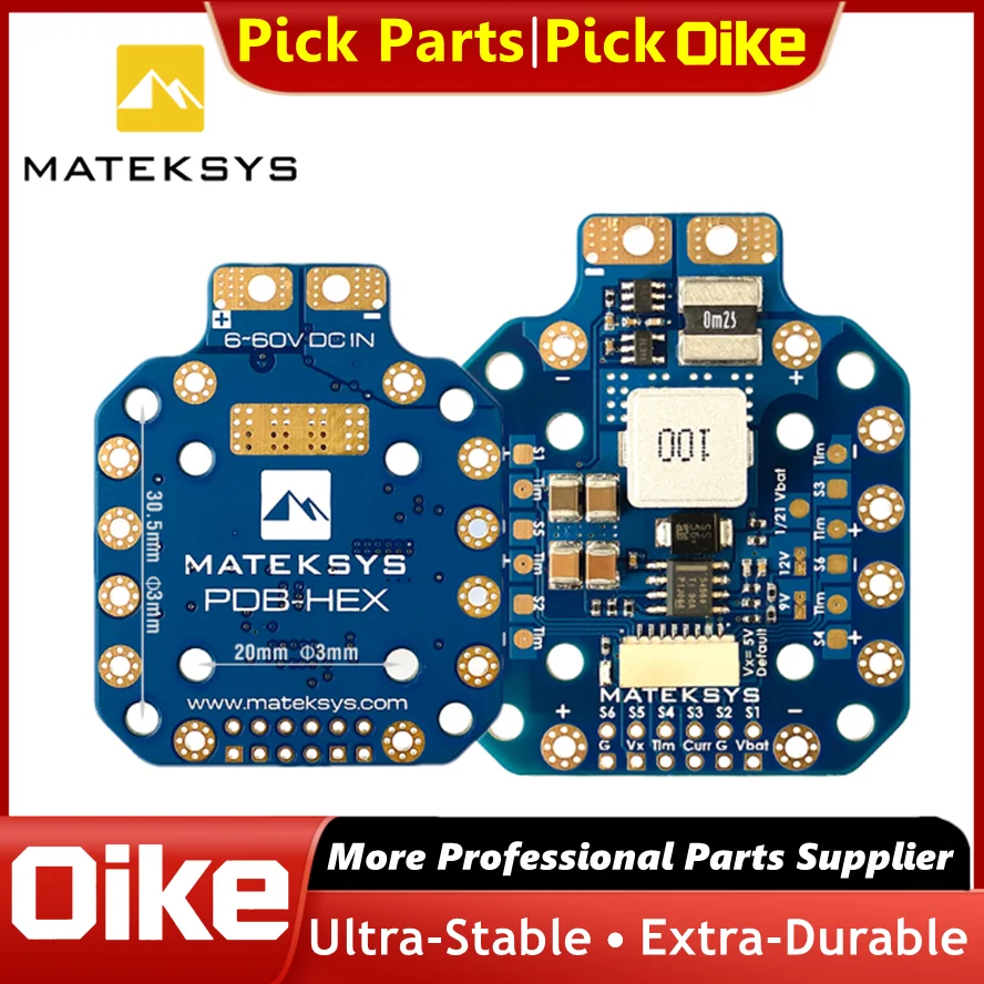Drone Power Distribution Board - オイケ電源分配ボード Mateksys PDB HEX 12S 6-60V入力