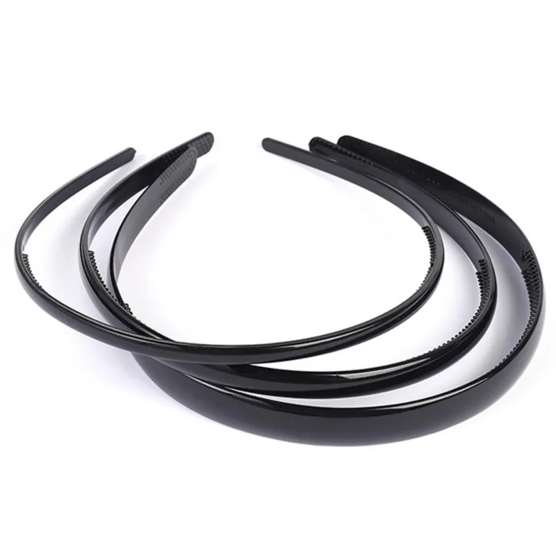 1/5pcs Black Plastic Hair Headband Base Tray with Teeth For DIY Hair Bands Headwear Jewelry Making Accessories Girl and Woman