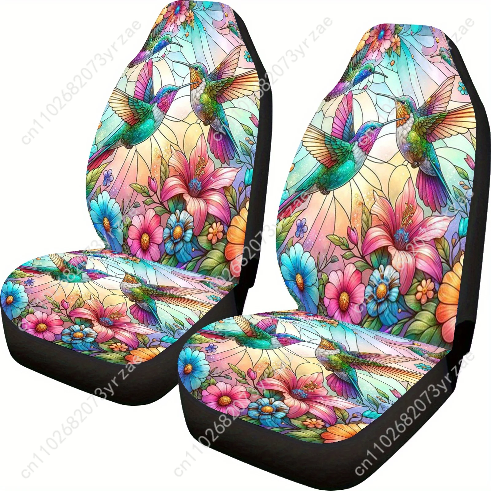 

Floral Bird Car Seat Covers Universal Environmentally Friendly Interior Decorations Comfortable Breathable Car Seat Covers