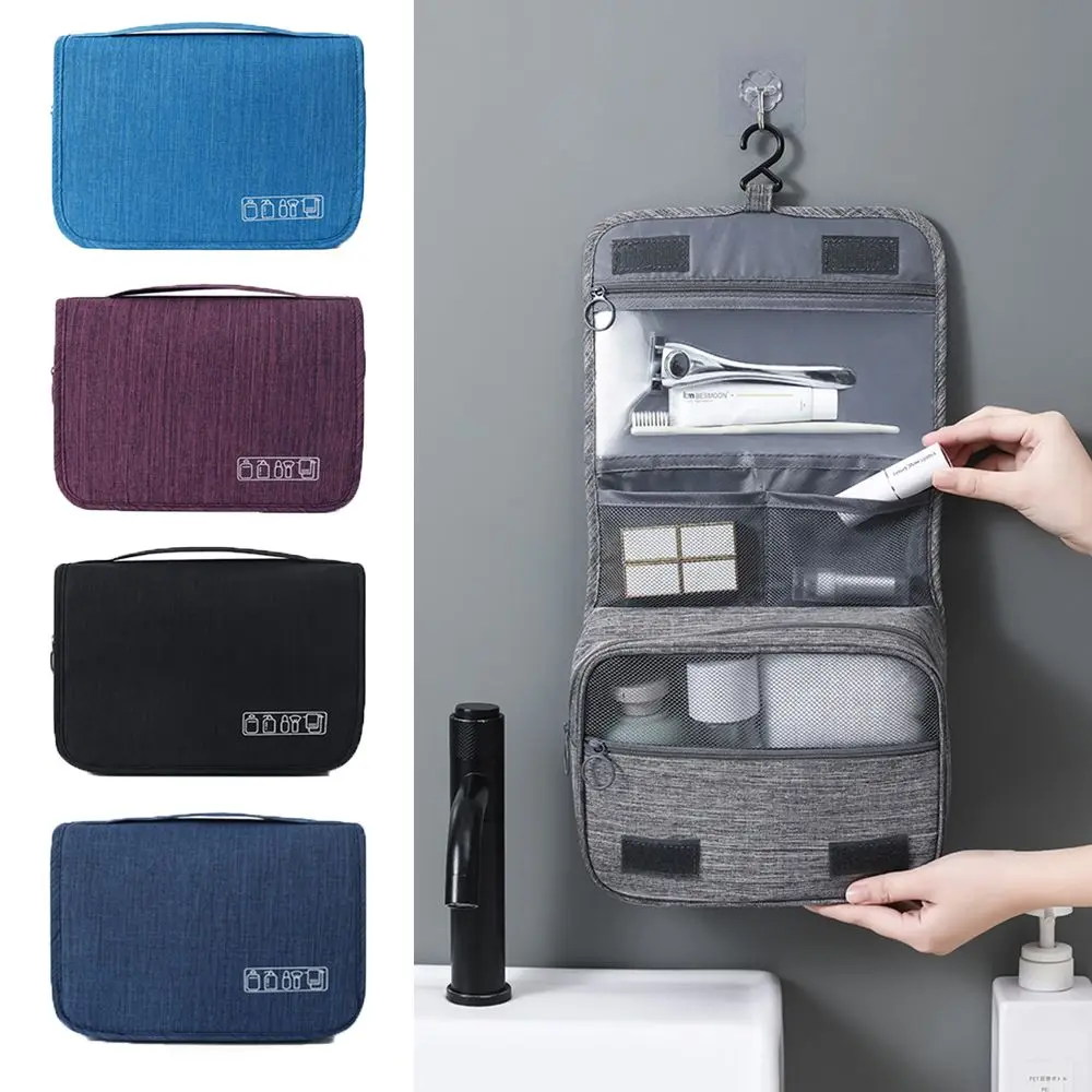 Waterproof with Hook Large Capacity Cosmetic Organizer Bag Hanging Makeup Bag Travel Toiletry Bag Makeup Case