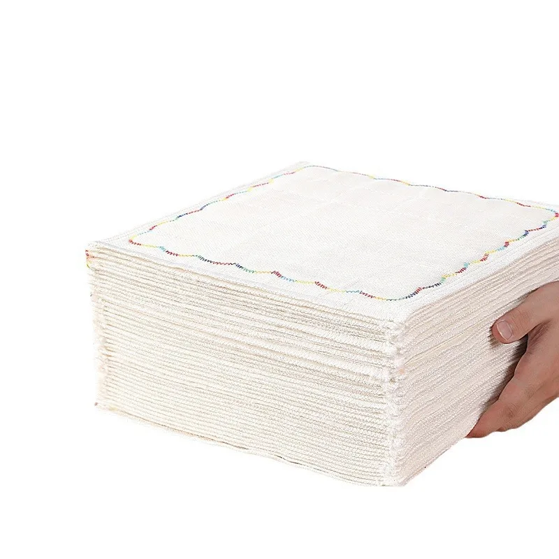목화 수건 부드러운 흡수성 행주 주방 접시 넝마 벌집 통기성 세안 수건 가정용 청소 천 세척 천