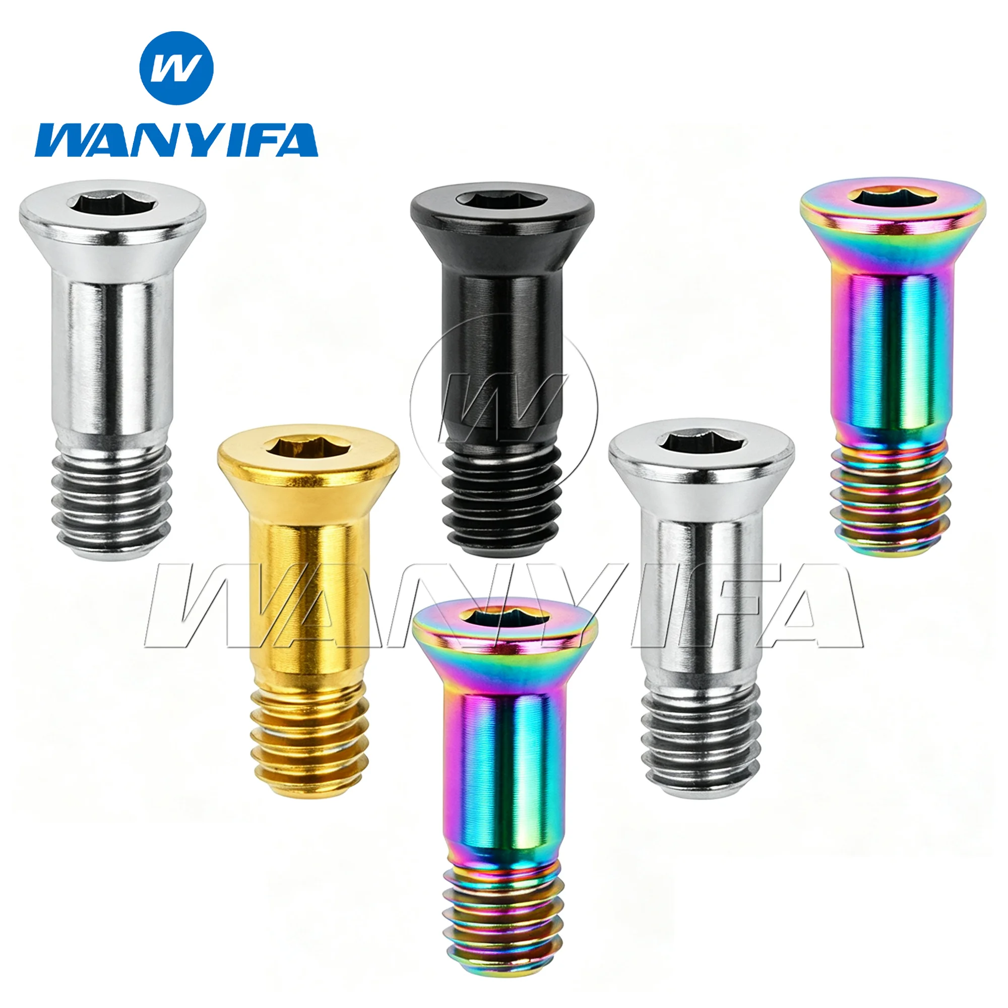 Wanyifa Titanium Bolt M5x14.5mm Guide Wheel Ti Screws Bicycle Rear Derailleur Bolt Jockey Wheel Bolt