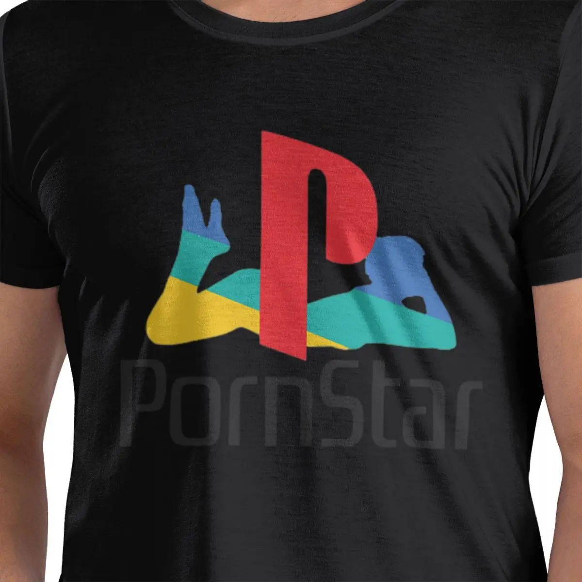 

Белая футболка Ps Pron Star из 100% хлопка, мужские футболки большого размера, мужские футболки с круглым вырезом и коротким рукавом, S-6XL