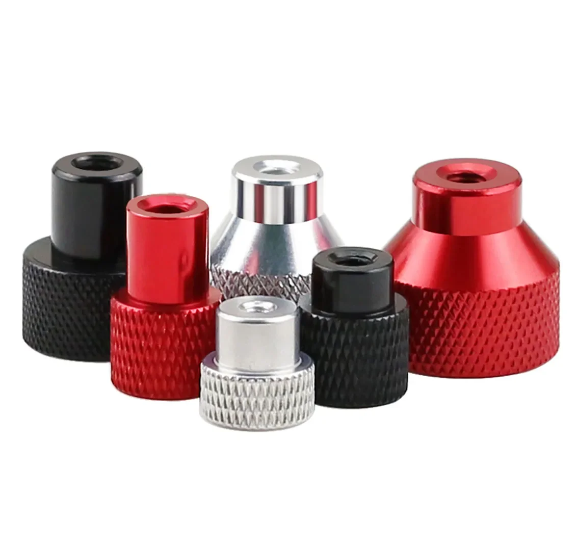 1Pcs M2.5 M3 M4 M5 Colourful Aluminum Alloy Thumb Nut Colour Small Step Hand Nut Knurled Hand Round Nuts Black/white 8 Colors