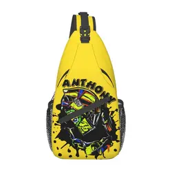 Mochila de hombro informal para hombre, bolsa cruzada para el pecho, Honda, Rossi, carreras de motos, Viajes